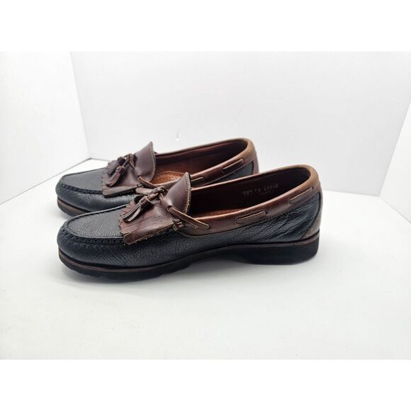 Allen Edmons 2 Eye Men's Penny Loafer Size 10 D‎ Vibram Gumlite Sole Pebbled - Picture 2 of 13